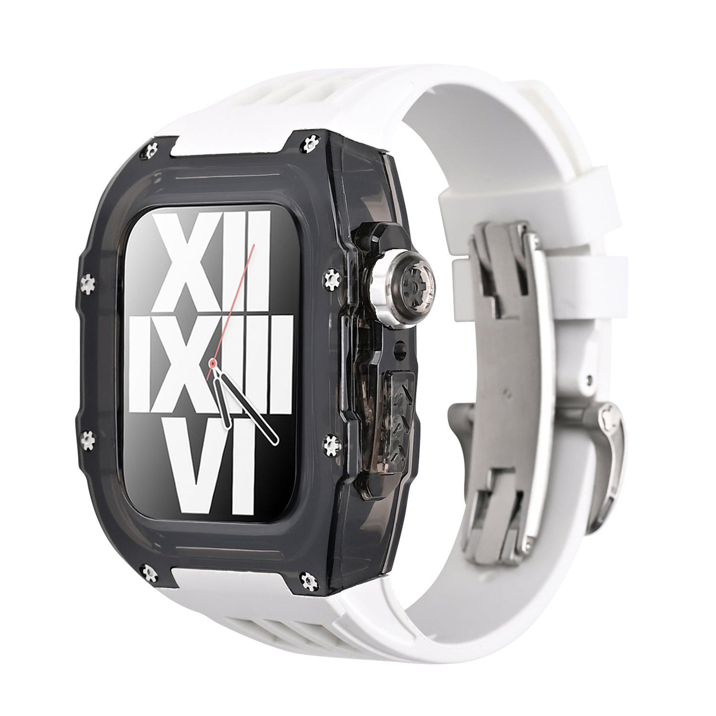 Black Rubber Strap Kit For Apple Watch