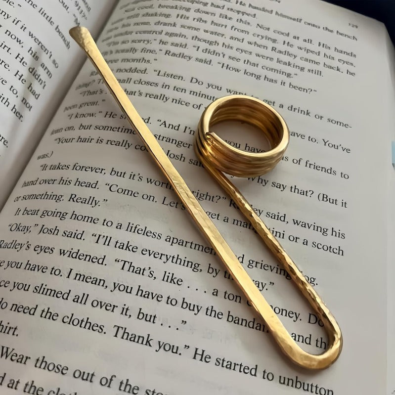 Simple Silver Page Marker Ring