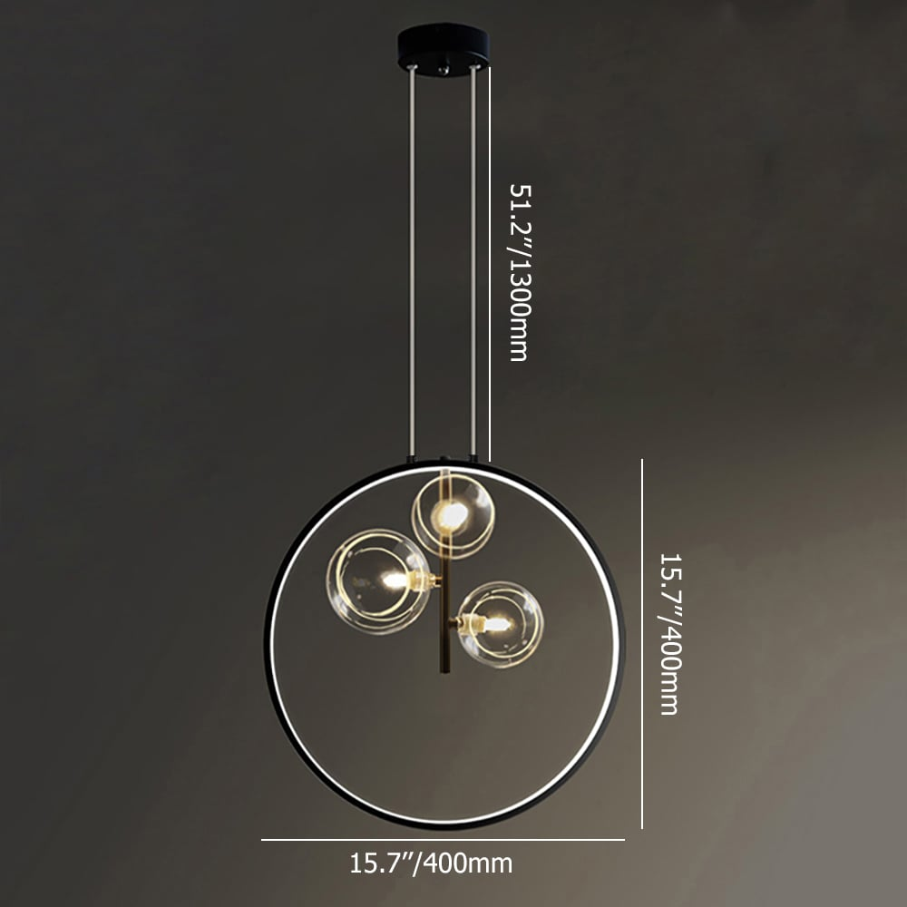 Clear Hanging Globe Ceiling Light Fixture