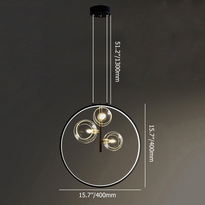 Clear Hanging Globe Ceiling Light Fixture