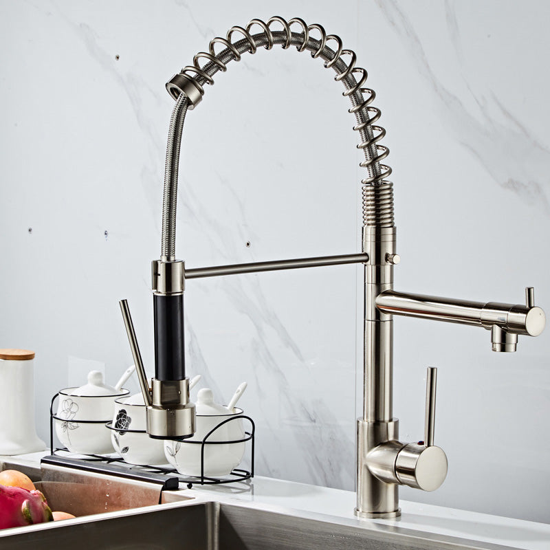 Premium 3-Function Brass Kitchen Sink Faucet Tap
