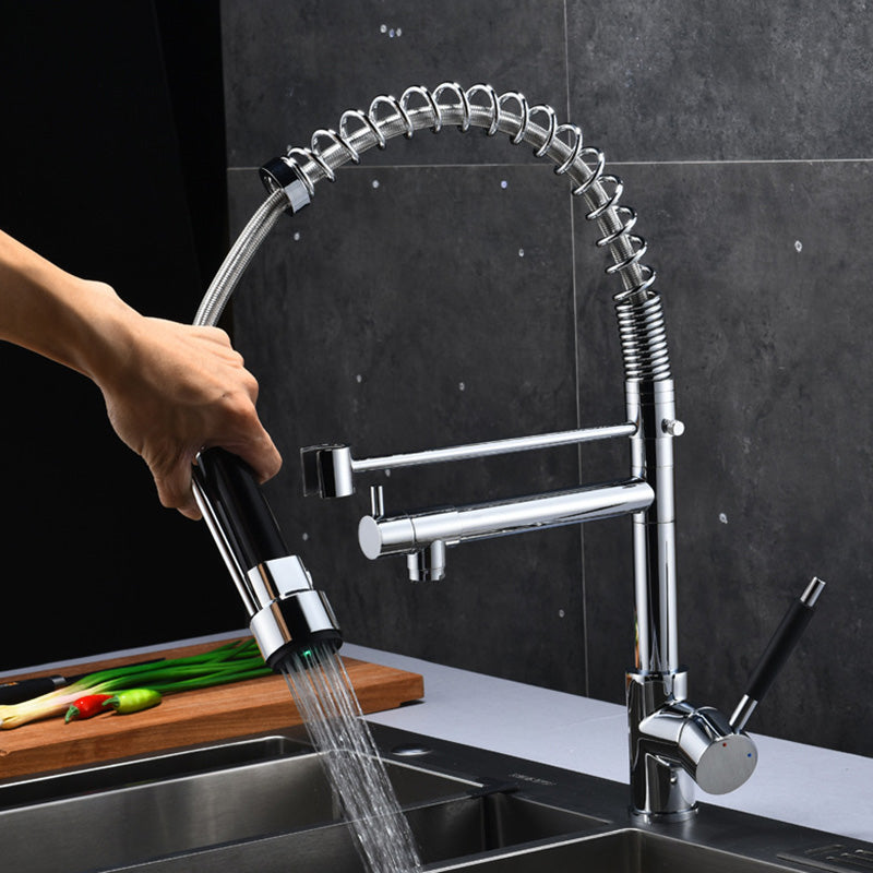 Premium 3-Function Brass Kitchen Sink Faucet Tap