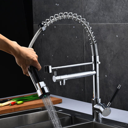 Premium 3-Function Brass Kitchen Sink Faucet Tap