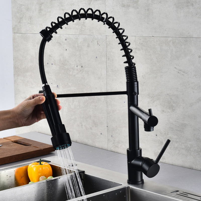 Premium 3-Function Brass Kitchen Sink Faucet Tap