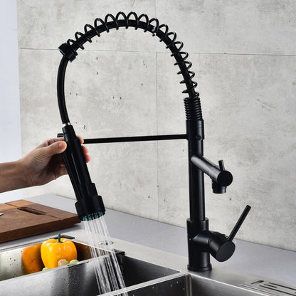 Premium 3-Function Brass Kitchen Sink Faucet Tap