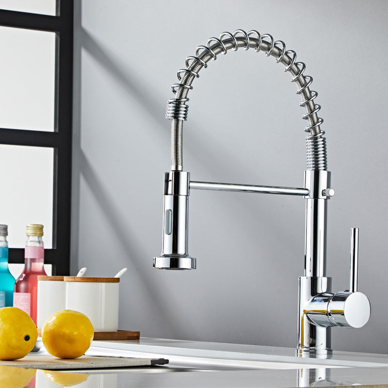 Premium 3-Function Brass Kitchen Sink Faucet Tap