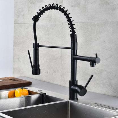 Premium 3-Function Brass Kitchen Sink Faucet Tap