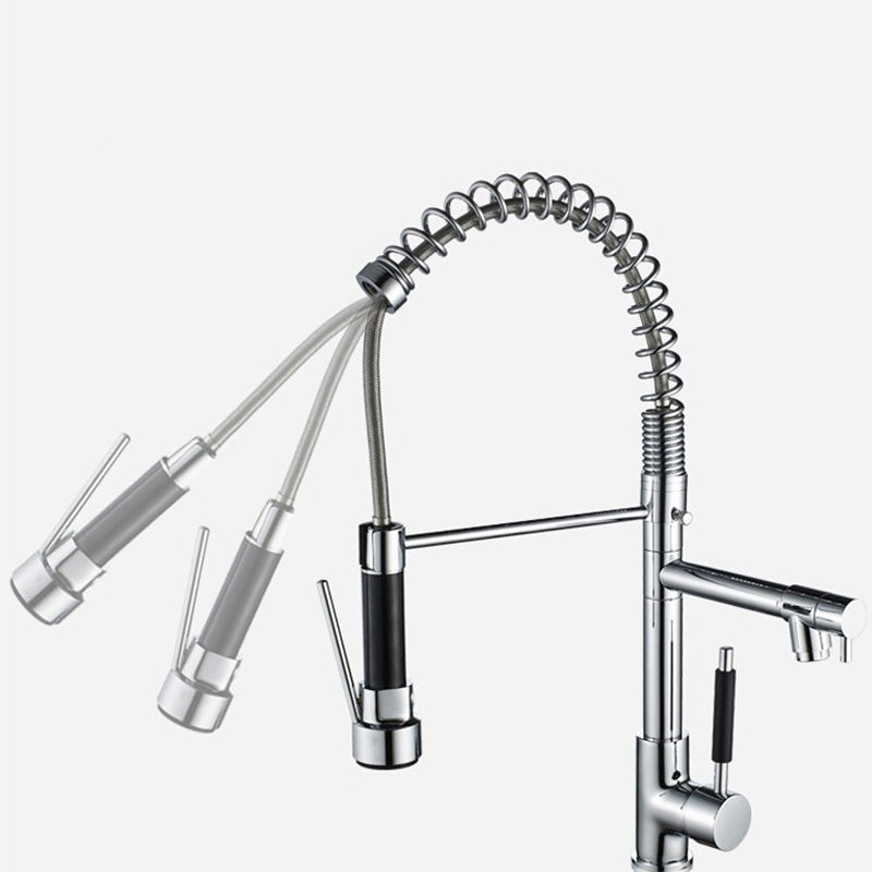 Premium 3-Function Brass Kitchen Sink Faucet Tap