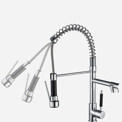 Premium 3-Function Brass Kitchen Sink Faucet Tap