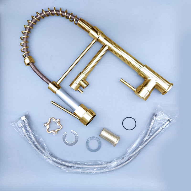 Premium 3-Function Brass Kitchen Sink Faucet Tap