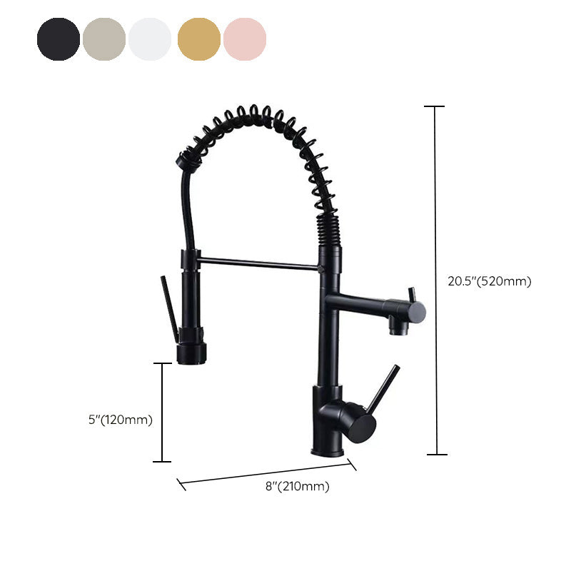 Premium 3-Function Brass Kitchen Sink Faucet Tap