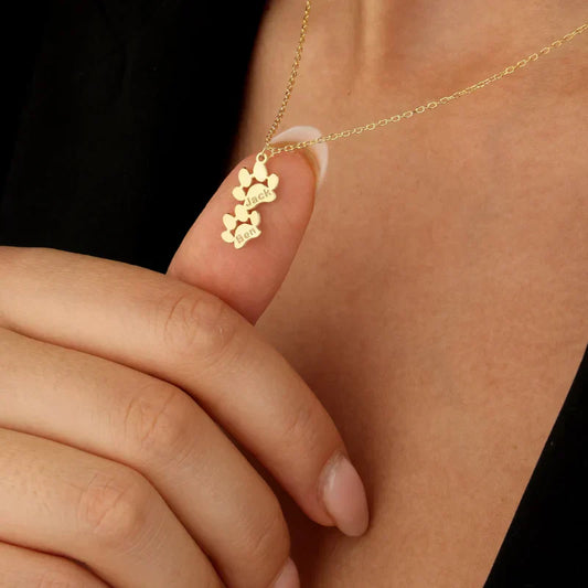 Customizable Cat Paw Pendant Necklace or Charm - Luxicro