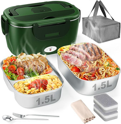 Compact Thermal Lunch Box with 2 Insulated Food Containers