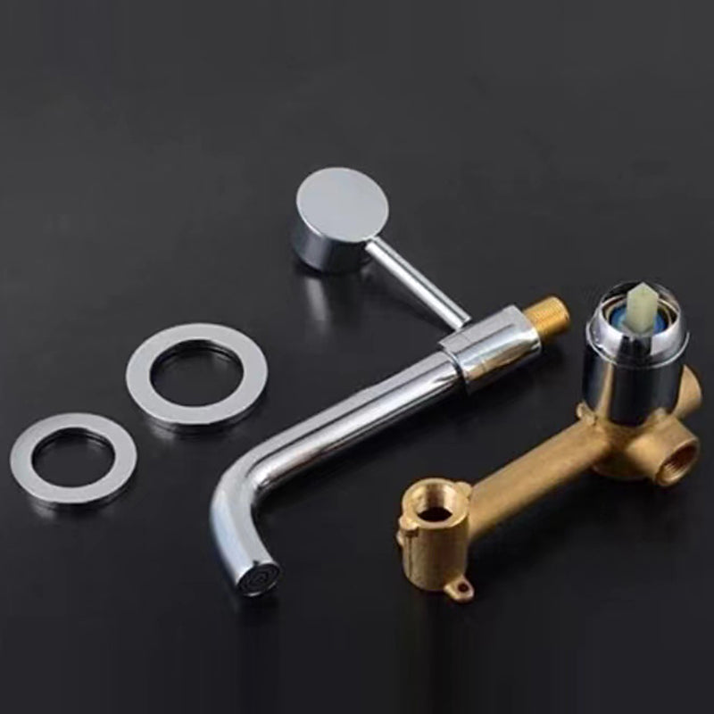 Modern Single Handle Wall Mount Bathroom Faucet