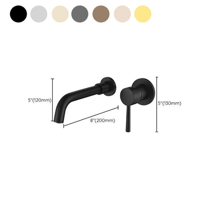 Modern Single Handle Wall Mount Bathroom Faucet