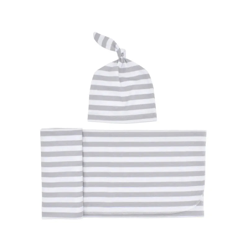 Cozy Baby Swaddle Set with Hat - Gentle Infant Wrap Blanket