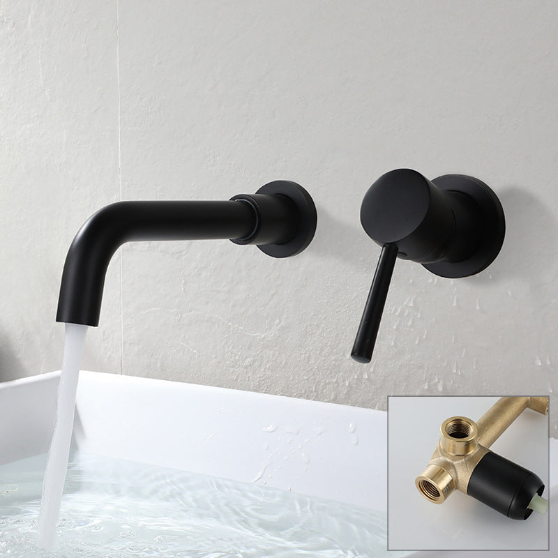 Contemporary 2-Handle Wall Mounted Basin Faucet
