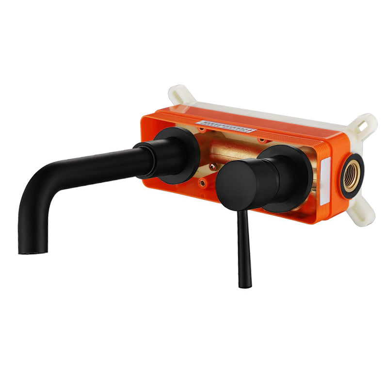 Contemporary 2-Handle Wall Mounted Basin Faucet