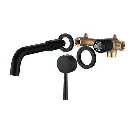 Contemporary 2-Handle Wall Mounted Basin Faucet