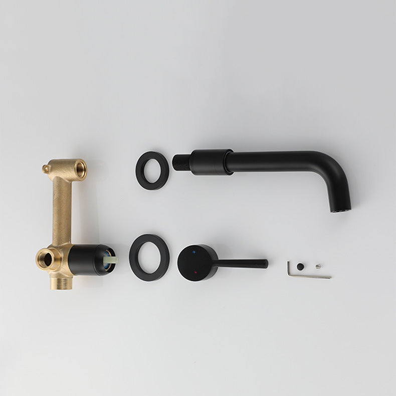 Contemporary 2-Handle Wall Mounted Basin Faucet