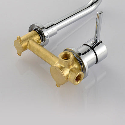 Contemporary 2-Handle Wall Mounted Basin Faucet