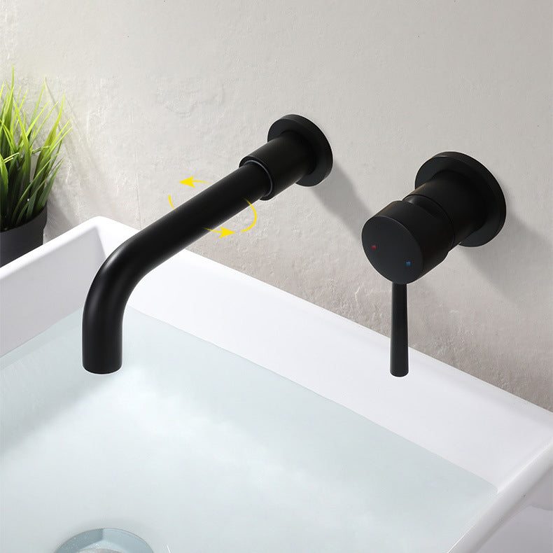 Contemporary 2-Handle Wall Mounted Basin Faucet