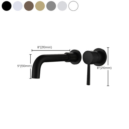 Contemporary 2-Handle Wall Mounted Basin Faucet