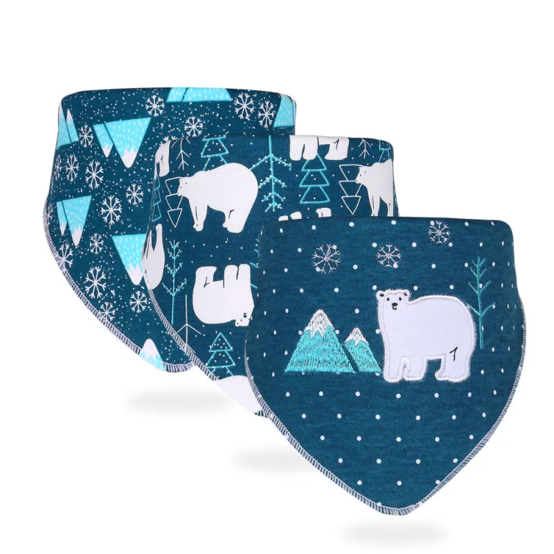 Adorable Baby Drool Bib Set Soft Cotton Cloths
