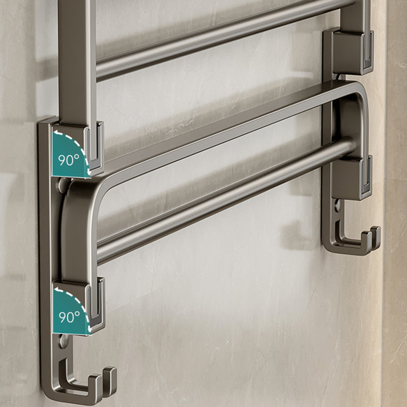 Stylish Chrome Bathroom Shelf Towel Rack Set