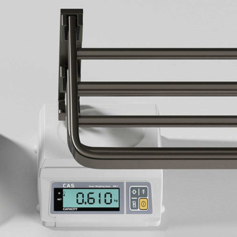 Stylish Chrome Bathroom Shelf Towel Rack Set