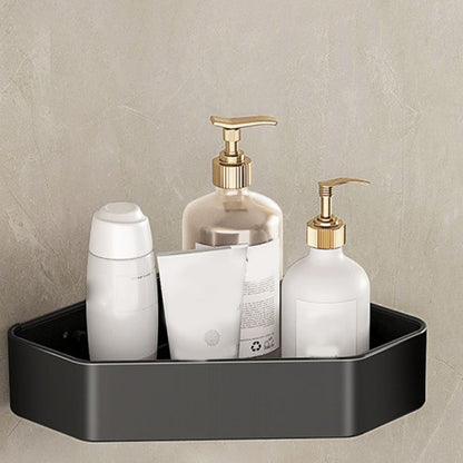 Modern Black Bathroom Storage Shelf Set