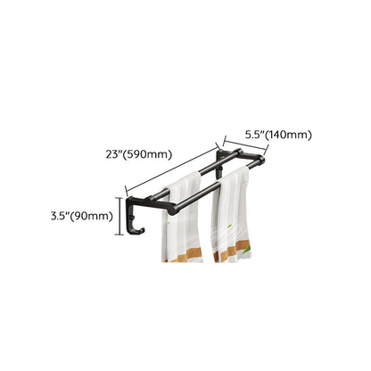Modern Black Bathroom Storage Shelf Set