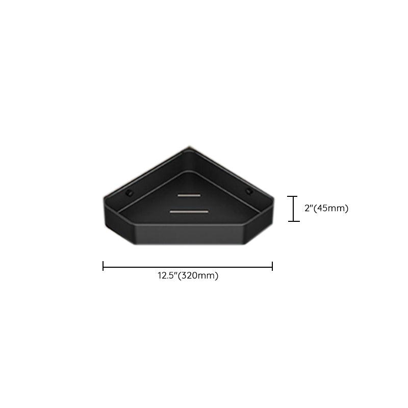 Modern Black Bathroom Storage Shelf Set