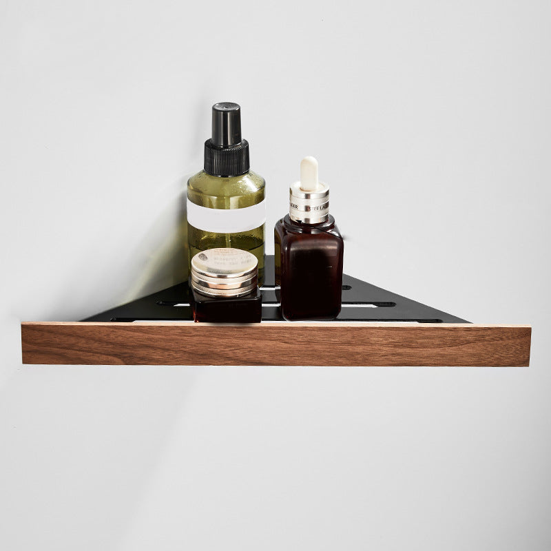 Contemporary Wood Tone Bath Accessories Set