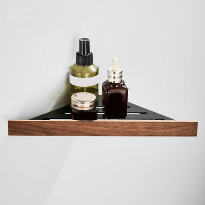 Contemporary Wood Tone Bath Accessories Set