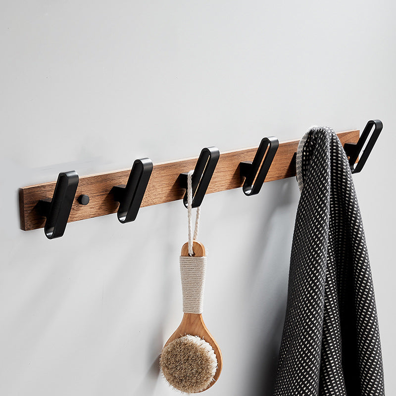 Contemporary Wood Tone Bath Accessories Set