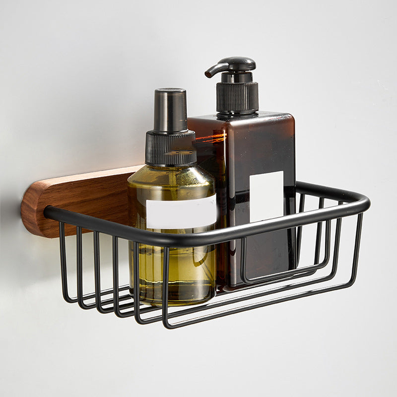 Contemporary Wood Tone Bath Accessories Set - Luxicro