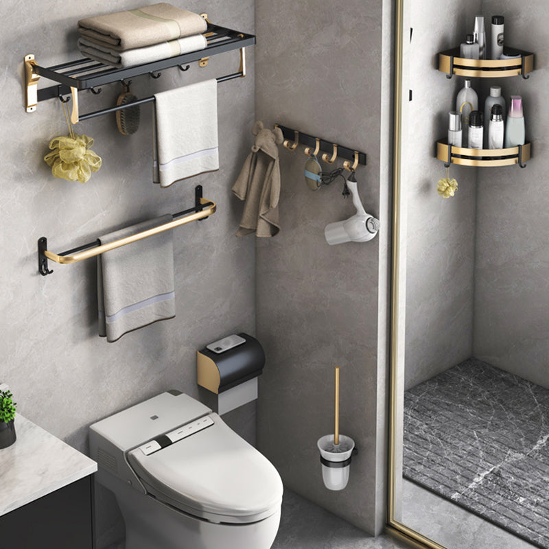 Elegant Black Brass Bathroom Accessories Set