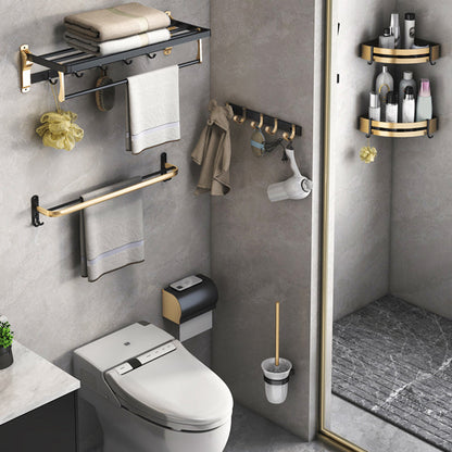 Stylish Matte Black Bath Hardware Set