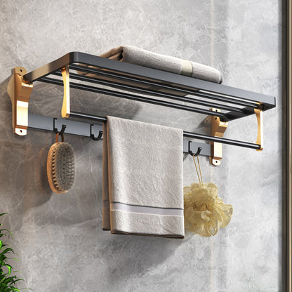 Elegant Black Brass Bathroom Accessories Set