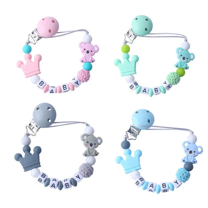 Adorable Infant Pacifier Holder with Soft Toy Crown