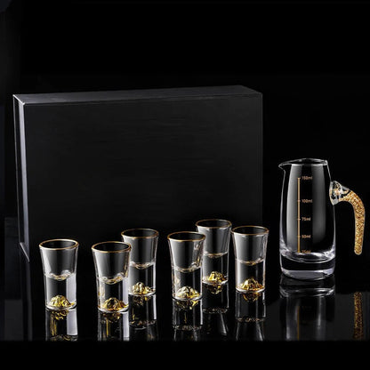 Elegant Crystal Wine Glasses Set