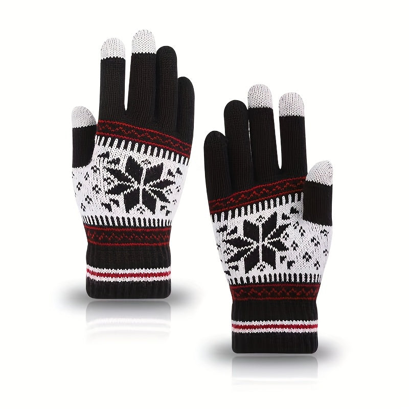 Cozy Snow Gloves | Soft Winter Pattern - Luxicro