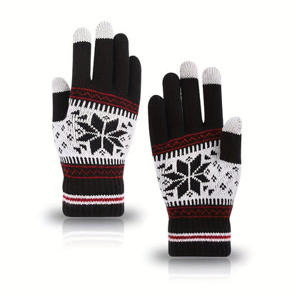 Cozy Snow Gloves | Soft Winter Pattern - Luxicro