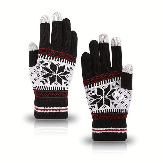 Cozy Snow Gloves | Soft Winter Pattern - Luxicro