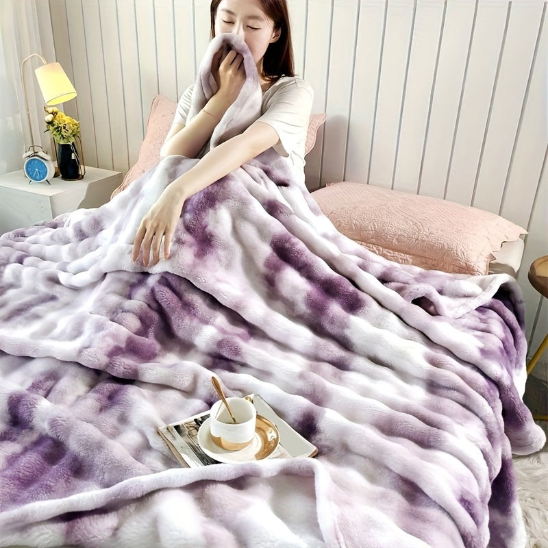 Cozy Plush Throw Blanket for Bed and Outdoor Use