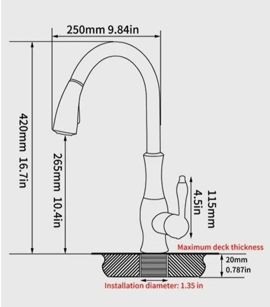 High-Quality Extendable Kitchen Sink Faucet
