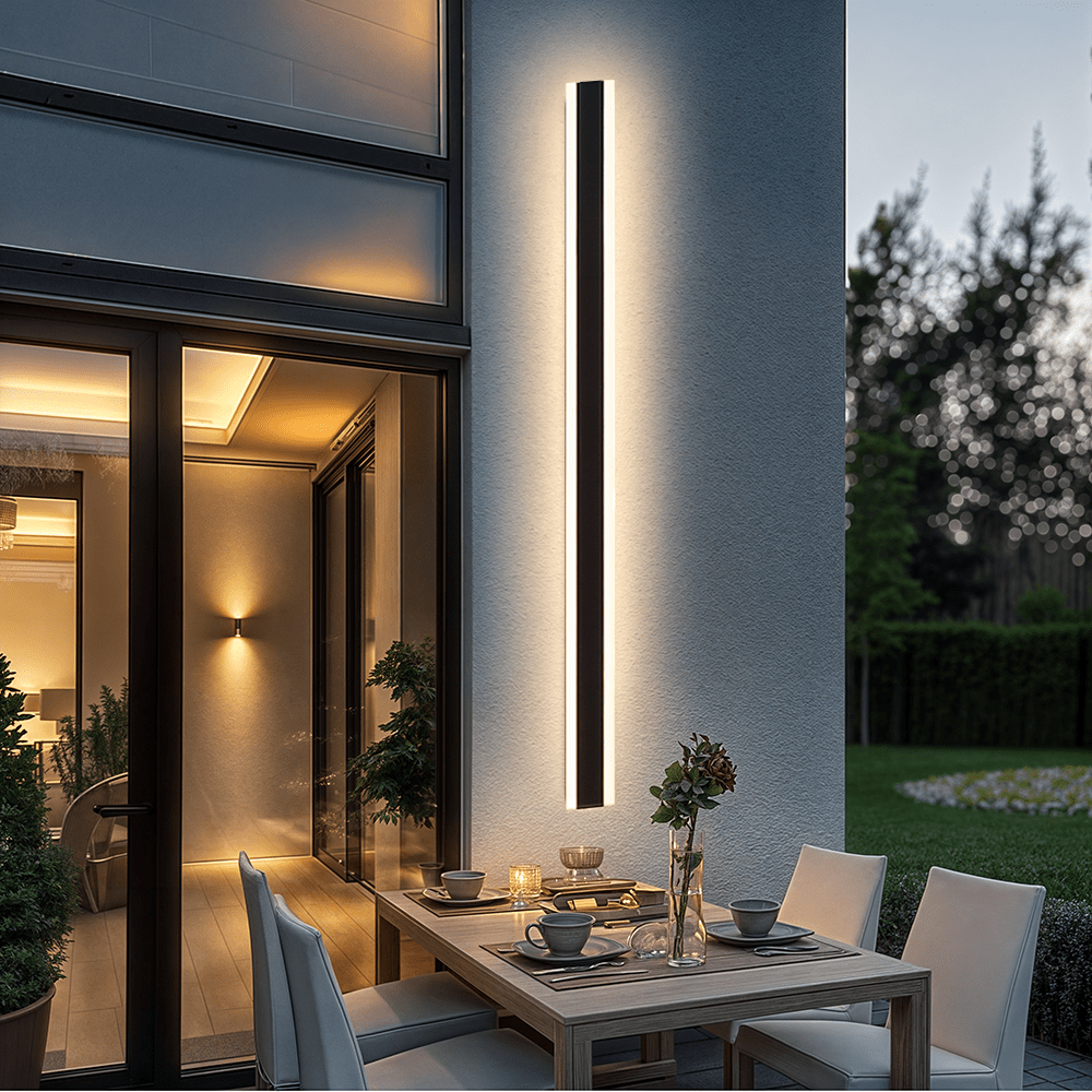 Modern Aluminum Outdoor LED Wall Lamp With Slim Look - Luxicro
