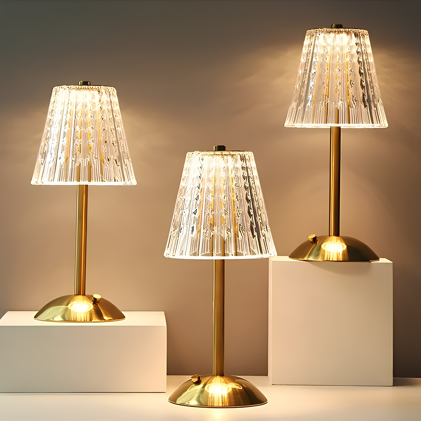 Elegant Clear Office Table Lamp