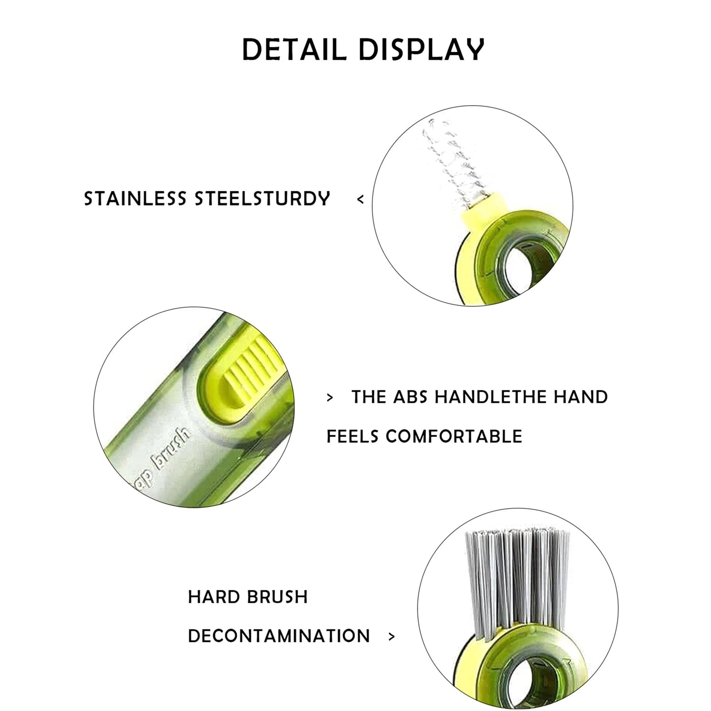 Multi Purpose U Shaped Water Bottle Cleaner Brush